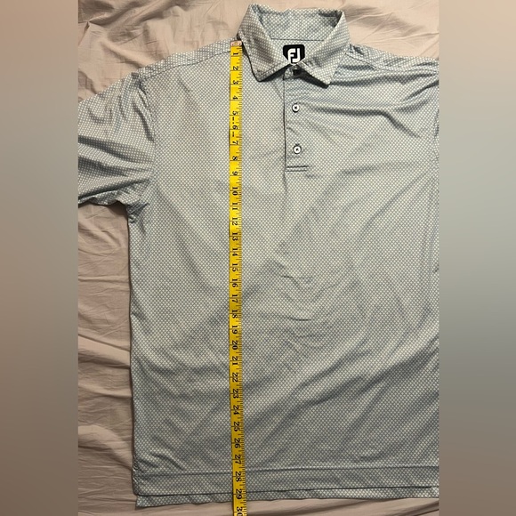 FootJoy Blue and Yellow Golf Polo - Picture 4 of 8